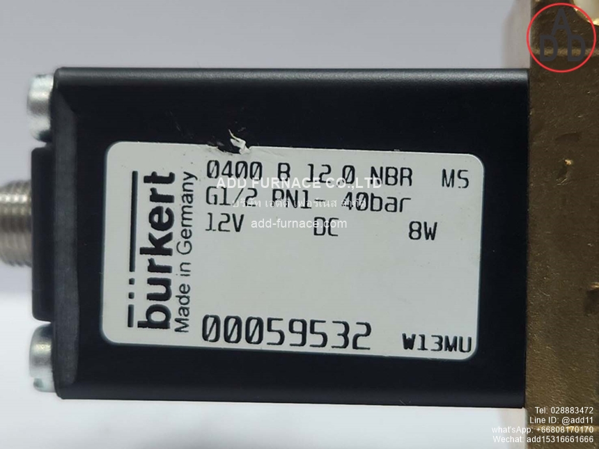 Burkert 0400 B 12,0 NBR MS (2)